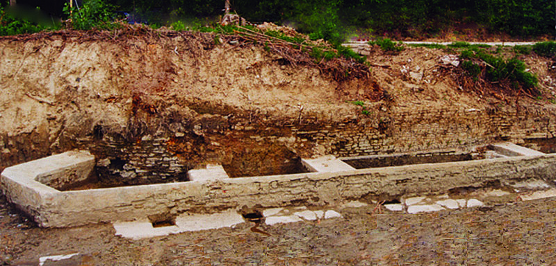 The Bath Springs during the recovery work