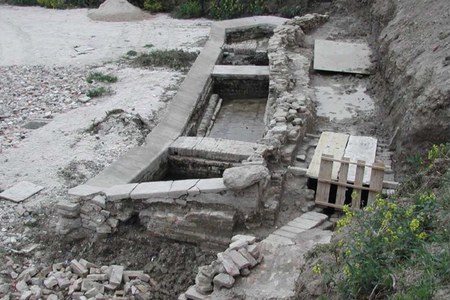 The Bath Springs during excavation work