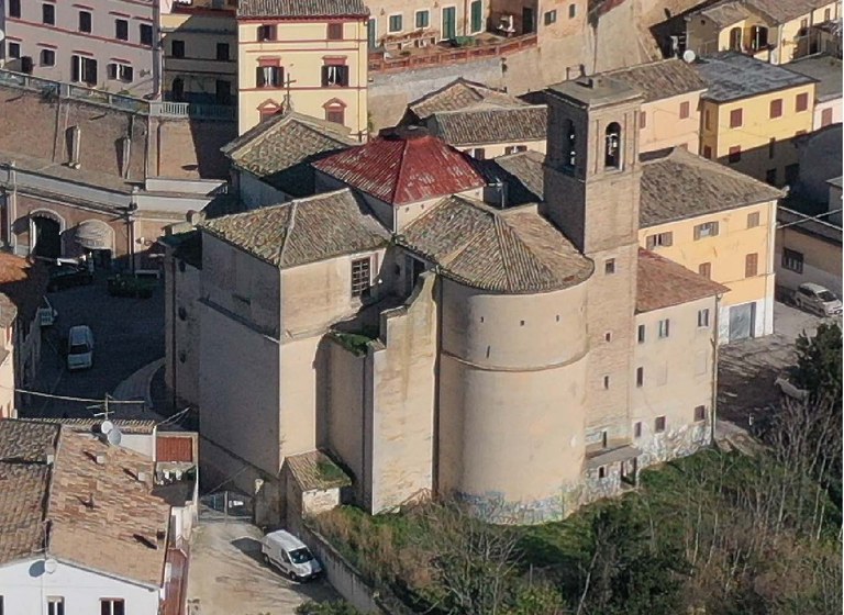 Aerial view of the church of St. Antonino Martyr