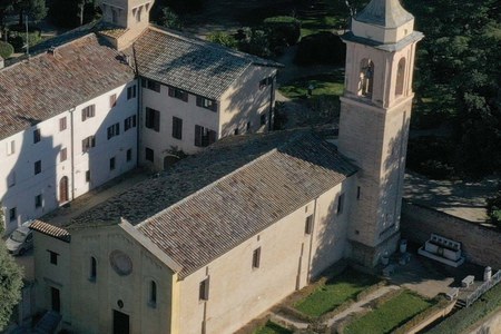 Aerial photo of the Church of the Blessed Sacrament