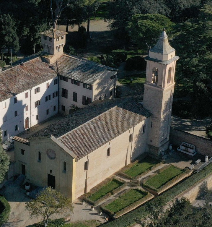 Aerial photo of the Church of the Blessed Sacrament