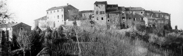 Panorama of the castle after World War I