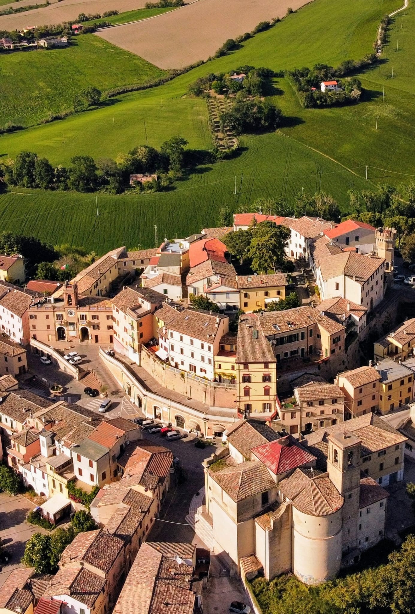 An aerial view of Polverigi