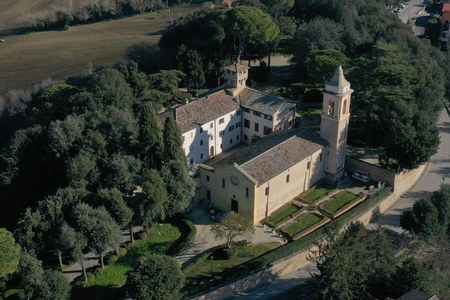 Aerial view of the Villa Nappi building and grounds