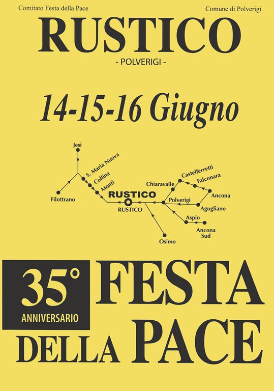 35° Festa della Pace, 14-16 giugno 2019, Rustico