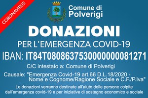 Donazioni per l'emergenza Covid-19