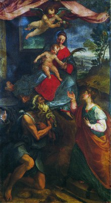 Madonna in trono con Bambino, S. Giovanni e S. Caterina